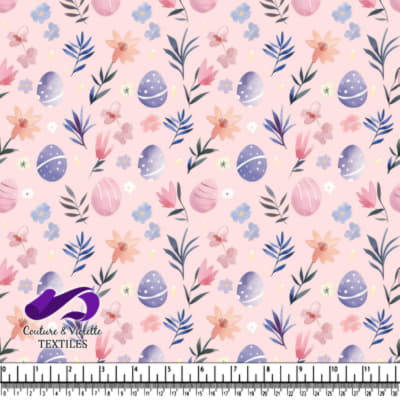 Pastel Easter Eggs and Flowers Pattern