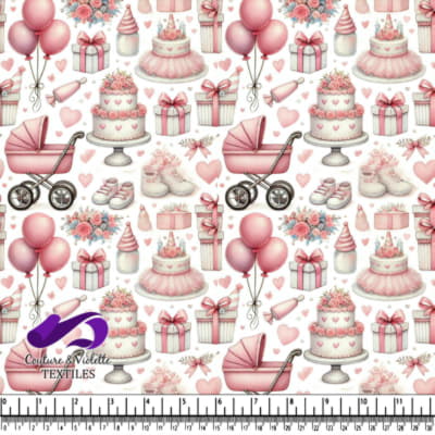 Motif de Célébration de Baby Shower Rose