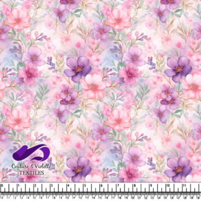 Motif Floral Pastel Délicat