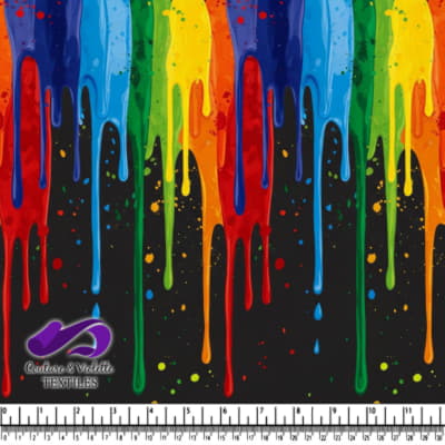 Peinture Arc-en-Ciel Coulante sur Fond Noir