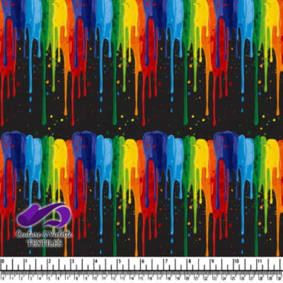 Peinture Arc-en-Ciel Coulante sur Fond Noir