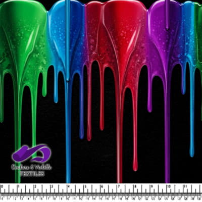 Peinture Multicolore Qui S’égoutte Sur Fond Noir