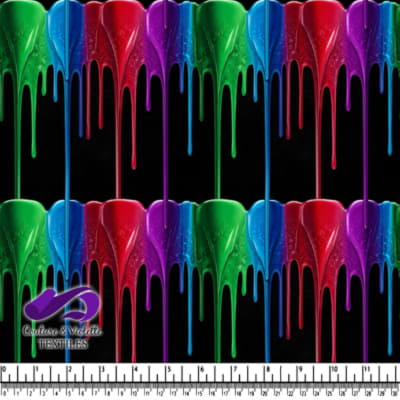 Peinture Multicolore Qui S’égoutte Sur Fond Noir