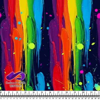 Design de Taches de Peinture Colorées et Vibrantes