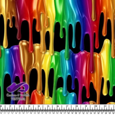 Peinture arc-en-ciel fondante sur fond noir