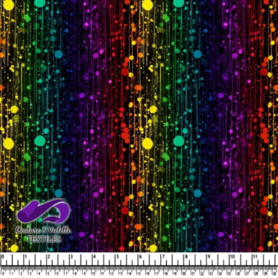 Rayures Verticales Éclaboussées de Couleurs