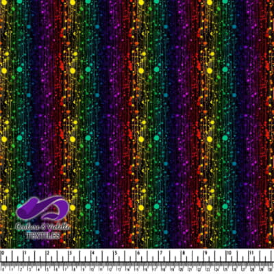Rayures Verticales Éclaboussées de Couleurs