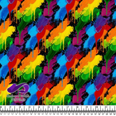 Coups de pinceau arc-en-ciel vibrants