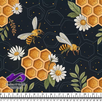 Motif de Jardin Floral avec Abeilles