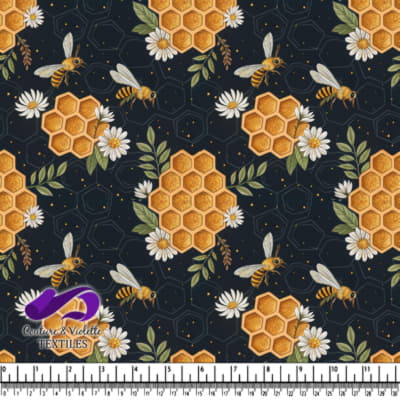 Motif de Jardin Floral avec Abeilles