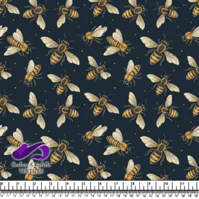 Abeilles Dorées sur Fond Sombre