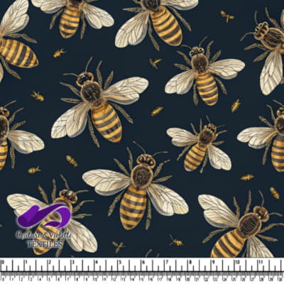 Abeilles Dorées sur Fond Sombre