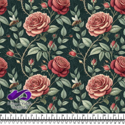 Jardin de Roses Vintage avec Abeilles