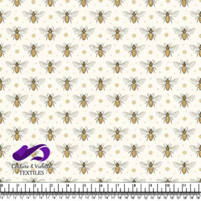 Motif d'Abeille sur Fond Clair