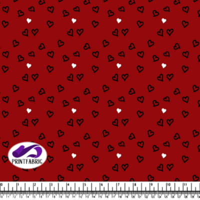 Amour - Cœurs sur fond rouge