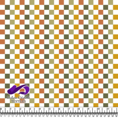 Checkerboard - Golden yellow & olive color