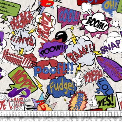 Comic book - Bulles de dialogue Fudge sur fond blanc