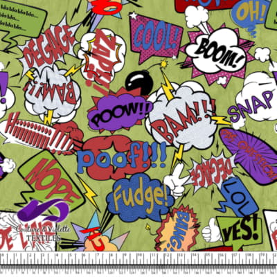 Comic book - Bulles de dialogue Fudge sur fond vert