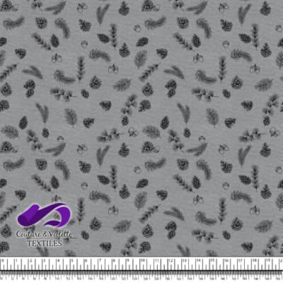 Conifères sur Fond Gris Ultime