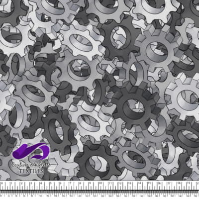 Mecanique - Texture engrenages - Noir et blanc