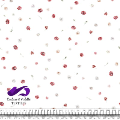 Pour le Rose - Roses sur fond blanc