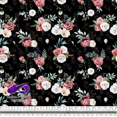 Pour le Rose - Couronnes de roses sur fond noir