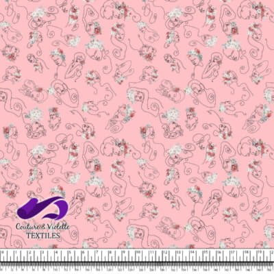 Pour le Rose - Couronnes de roses sur fond de fraise