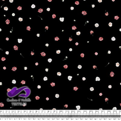 Pour le Rose - Roses sur fond noir