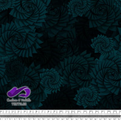 Nature Geometry - Plantes sur fond de dark sarcelle