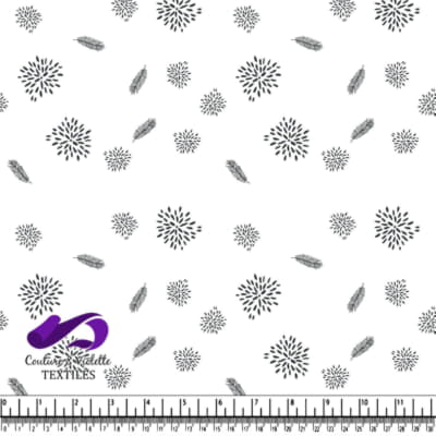 Minimaliste sérénité - feuille dusty blanc