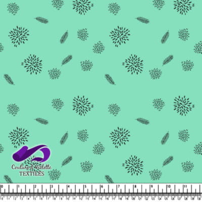 Minimaliste sérénité - feuille aqua