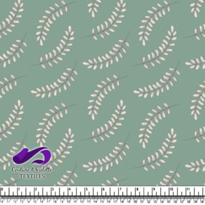 Wedgewood - Leafs - Granite green