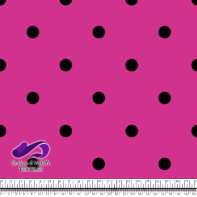 The Pink Doll - Pois noirs - Rose violet