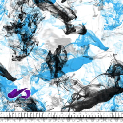 Vapeur - Cyan et noir sur fond blanc