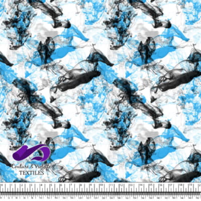 Vapeur - Cyan et noir sur fond blanc