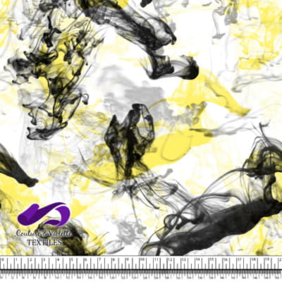 Vapeur - Jaune et noir sur fond blanc