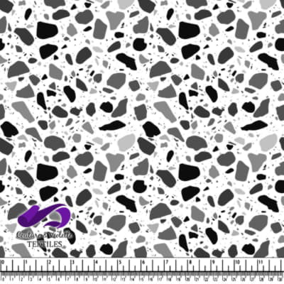 Terrazzo - Chunks Monochrome - Blanc