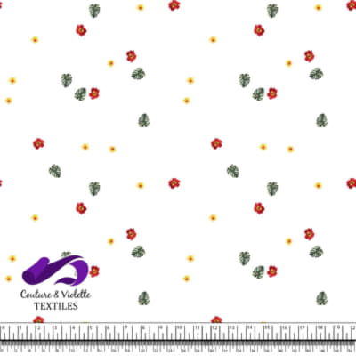 Minimaliste tropical - hibiscus - Blanc