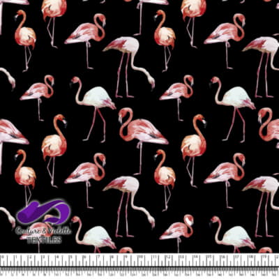 Tropical - Flamants roses - Noir