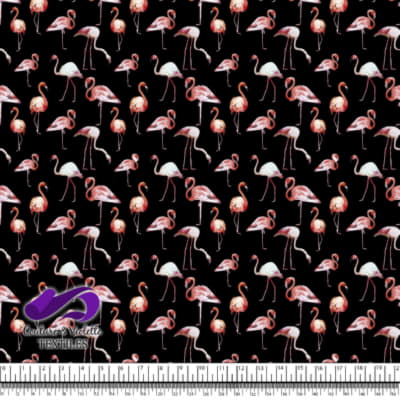 Tropical - Flamants roses - Noir