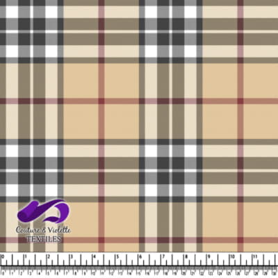 Classique Plaid - Motif à Carreaux Beige et Marron