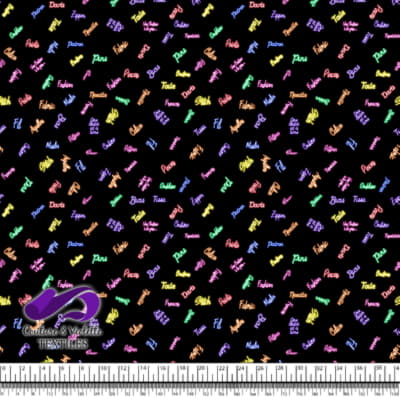 Mots Colorés de Couture et d'Artisanat