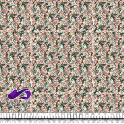 Microfleurs - Roses pêches sur fond blanc