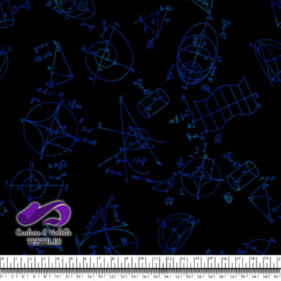 Techno - Mathématiques - Bleu sur fond noir