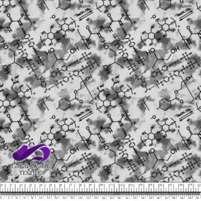 Techno - Molécules - Noir sur fond gris