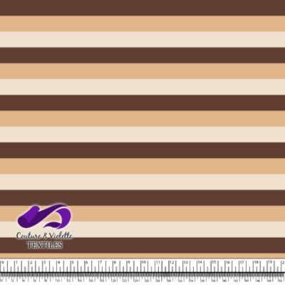 Rayures - Buttercream desert mist beige downtown brown